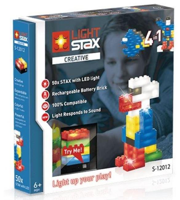 Конструктор LIGHT STAX с LED-подсветкой Creative 4в1  (Реакція на звук светом)